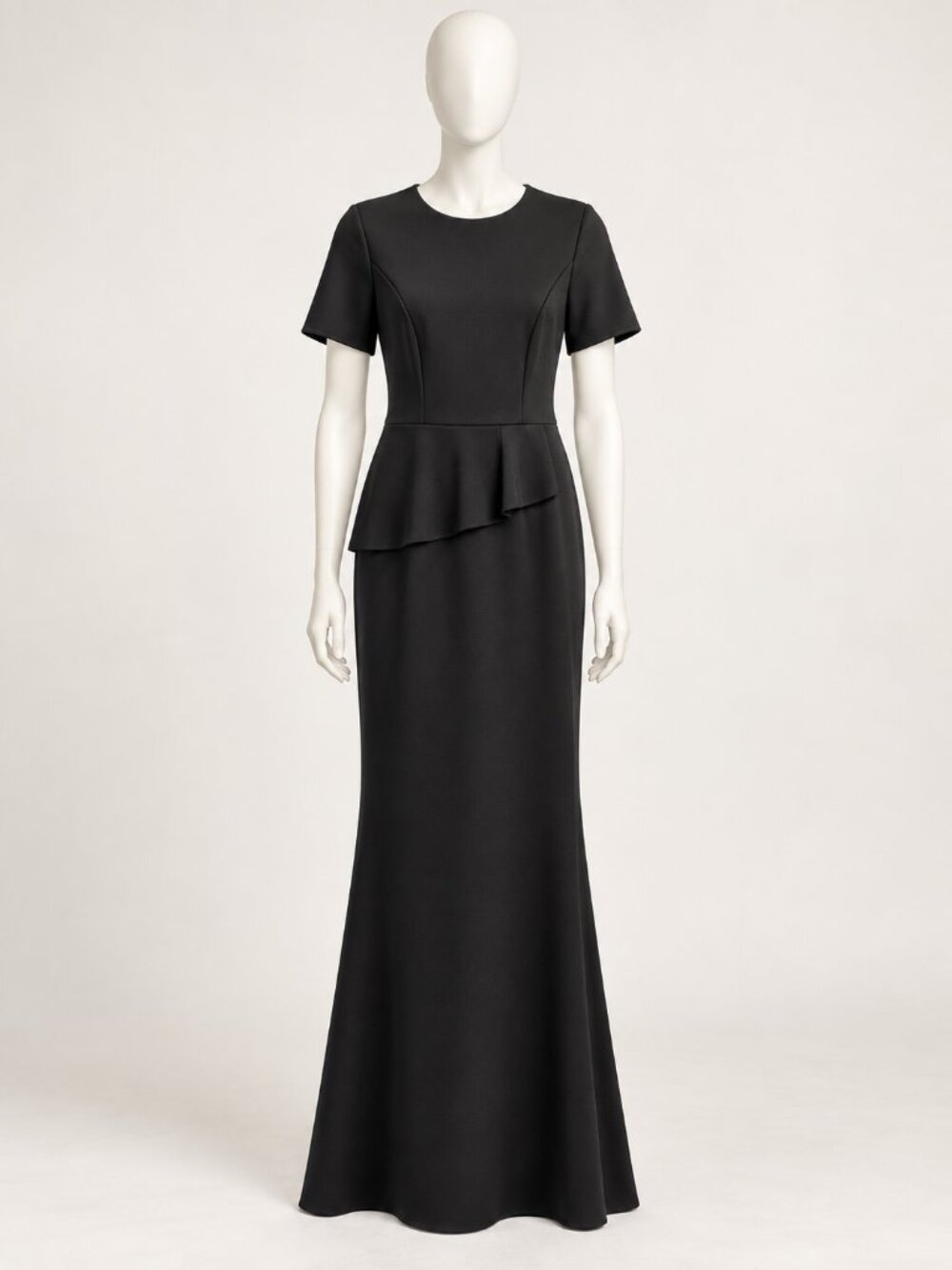 Black Halo Tall-Length Peplum Evening Gown Size 10 – Worn Once